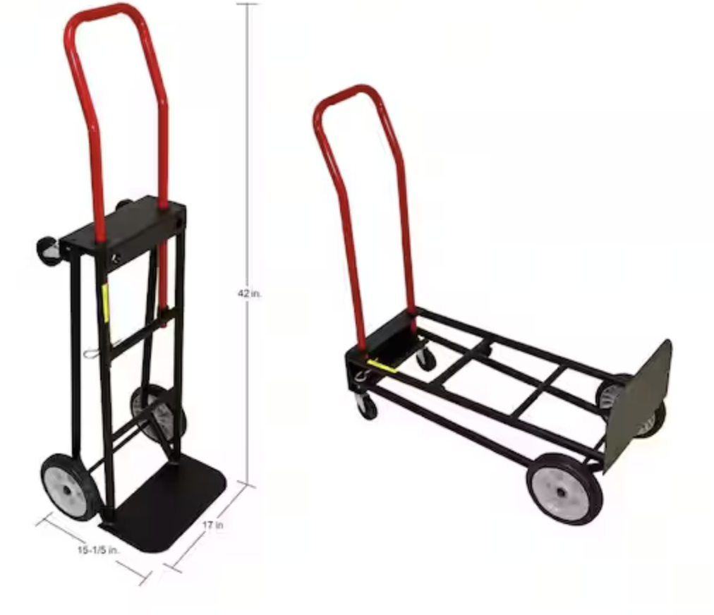 Hand truck available as an add-on with your tote rental